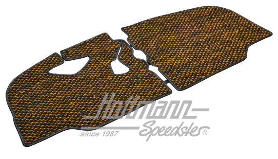 Alfombrillas, fibra de coco, 67-72, amarillo / negro | ZVW 2BUS CYL | 098-0040-36