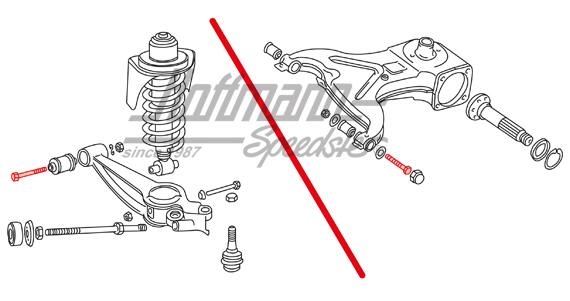 Tornillo, brazo de suspensión / guía de eje, M12x1.5x105mm  (10.9)                                  