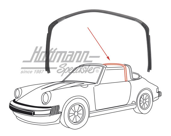 Junta, arco Targa, anterior, 74-85 | 911 565 091 45 | 515-0101-08