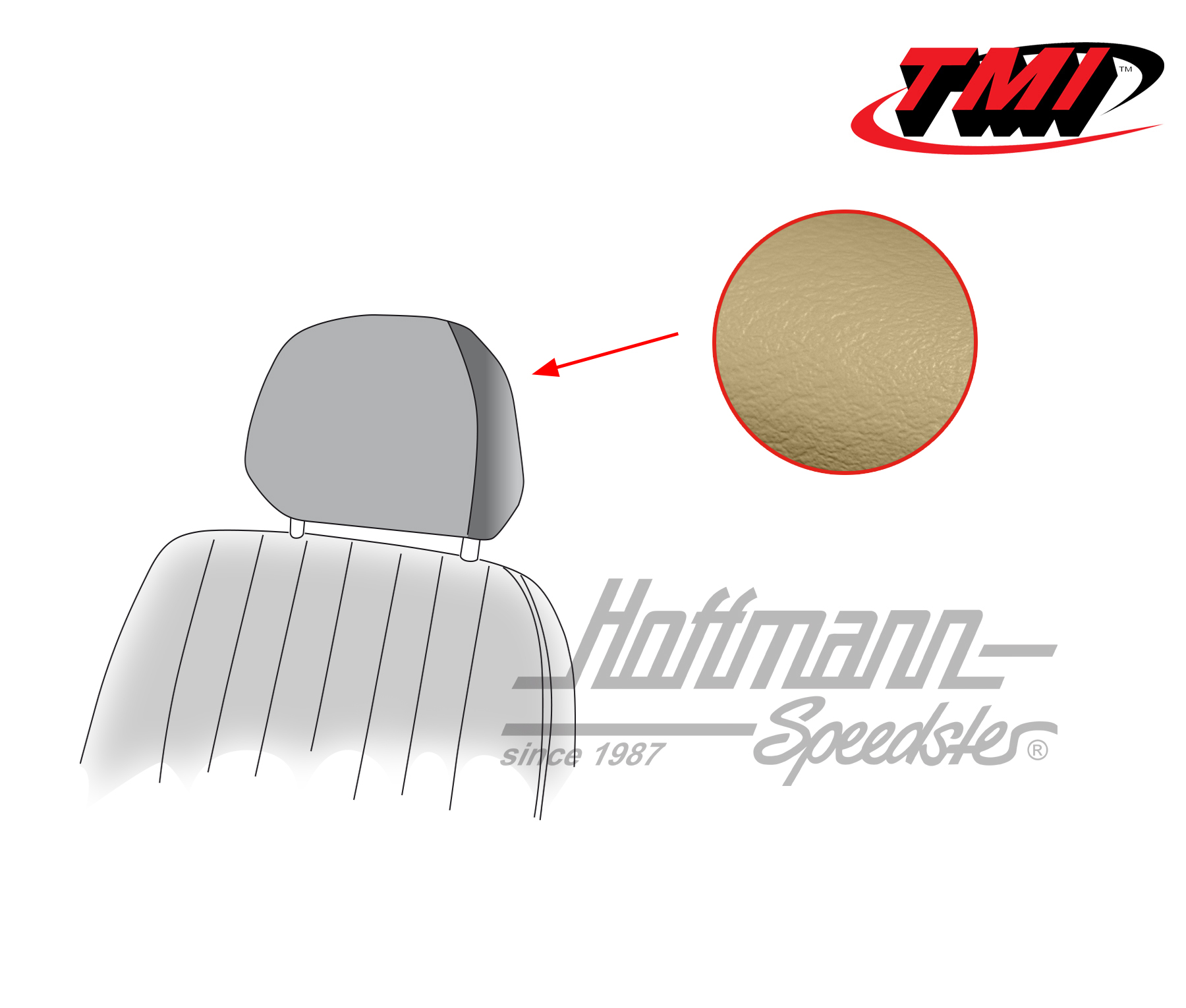 Fundas de reposacabezas, Karmann Ghia, 68-74, beige | 43-1530-14 | 066-0079-30