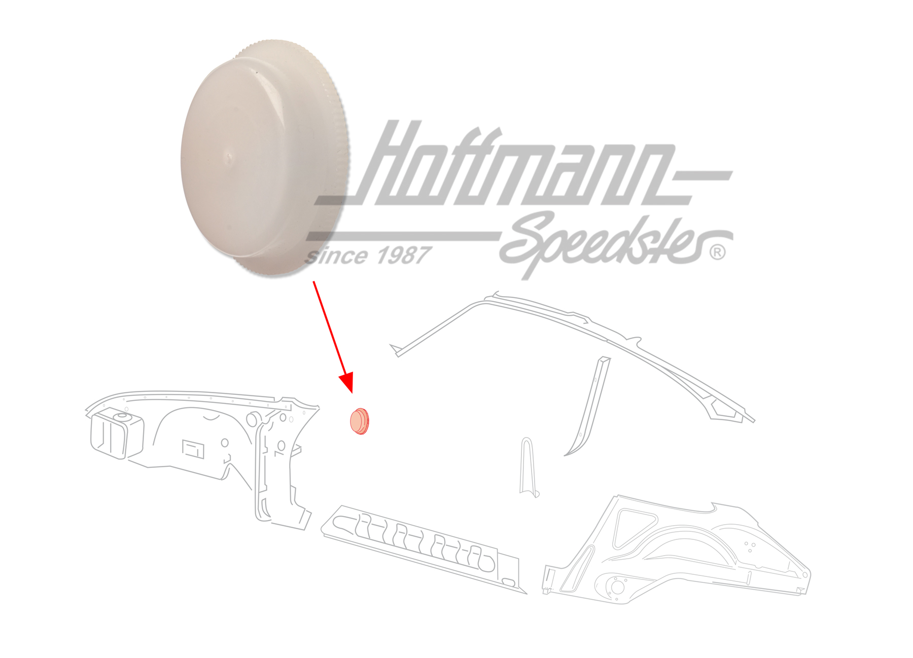 Tapón, pilar A, 911/912, 65-89                                                                      