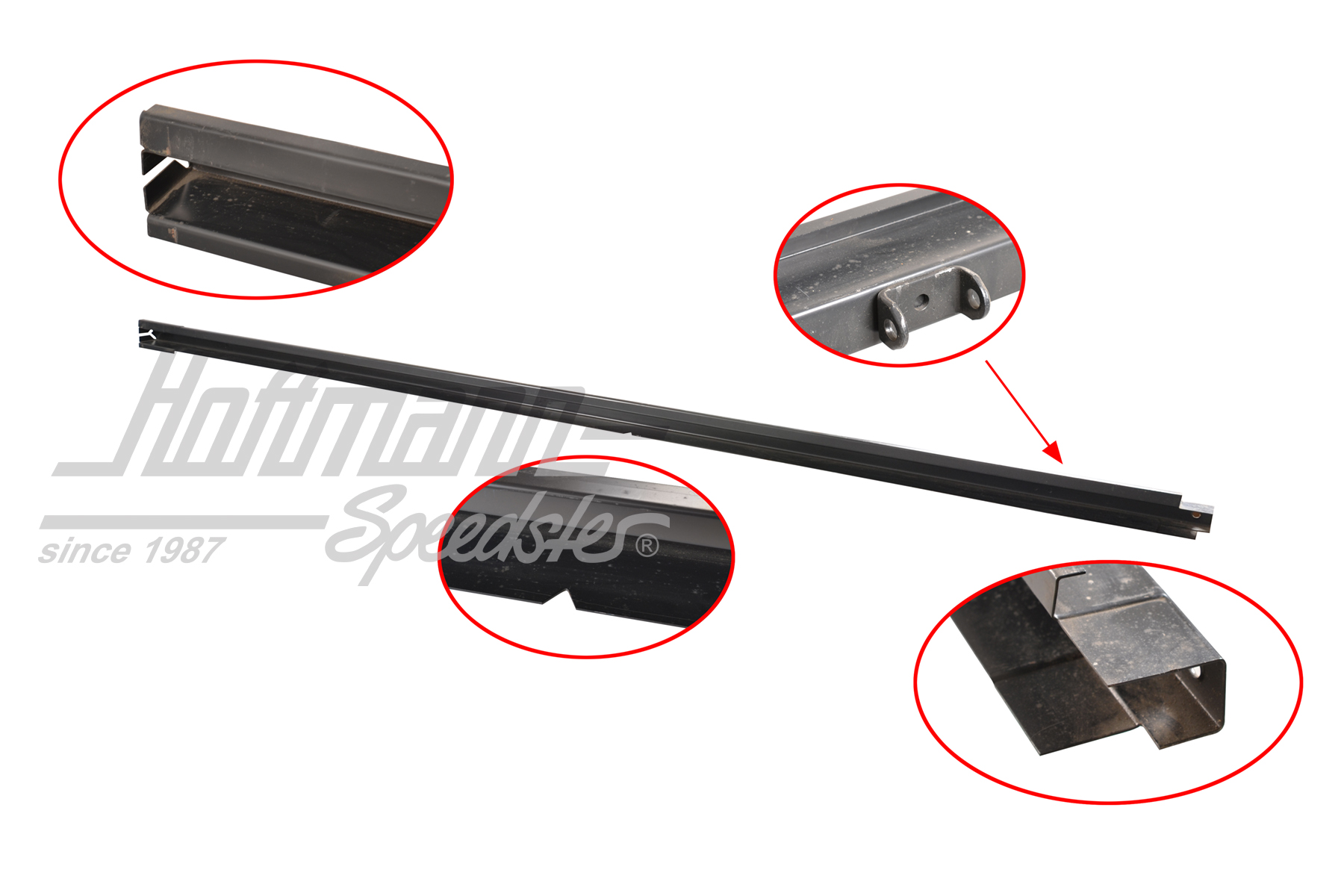 Soporte, superficie de carga, exterior, Furgoneta T3, derecho | 245 801 872 | 390-1250-02