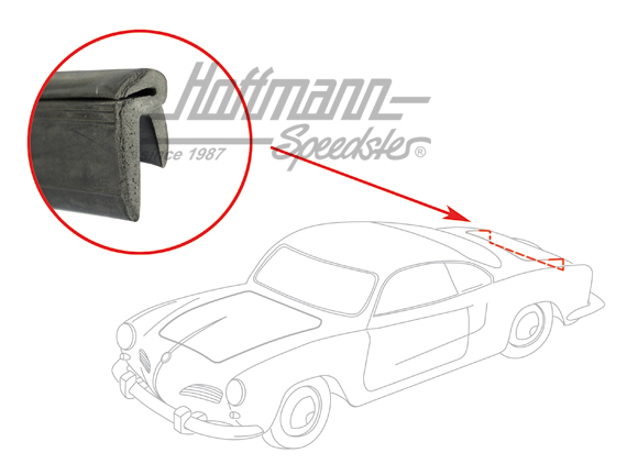 Junta de capó motor, Karmann Ghia | 141 827 705 A | 060-0050