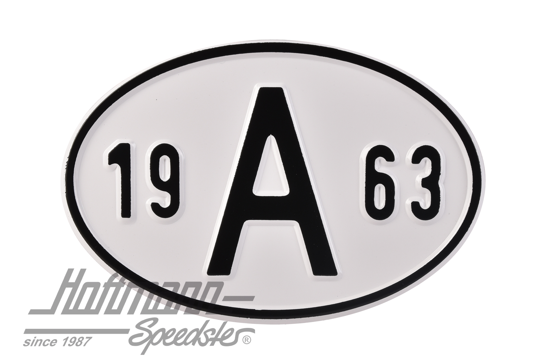 Placa de nacionalidad "A" (Austria), "1963", aluminio |  | 020-2398-63