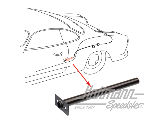 Tubo, tracción del capó posterior, 66-74 | 141 827 549 | 066-1300-03