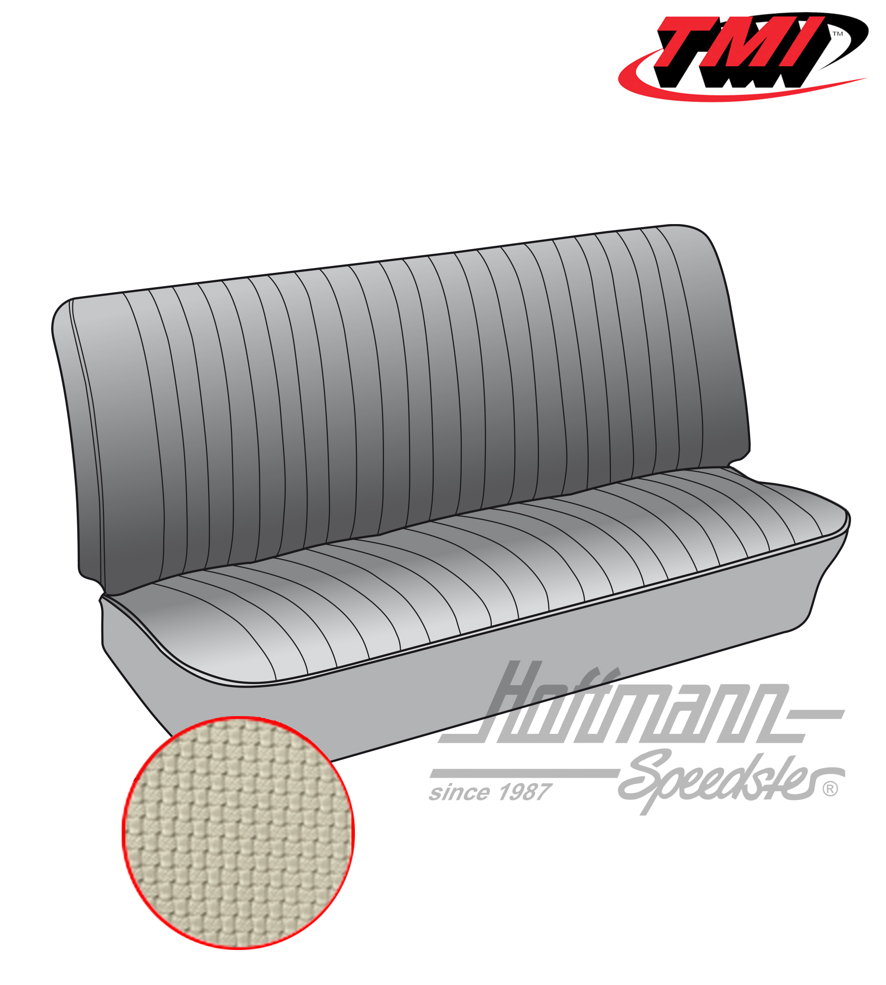 Funda de asiento, banco de asiento delantero, 50-62, blanco antiguo | 43-2110-05 | 098-0600-50