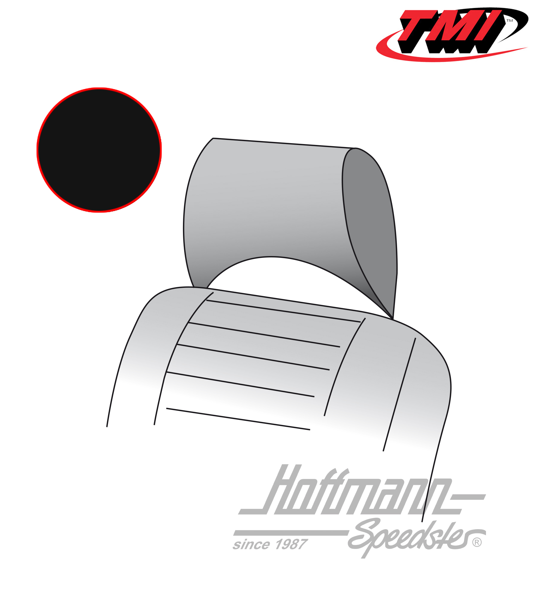 Fundas de reposacabezas, Furgoneta T2, 73-76, negra | 43-2130-11 | 098-0640-10