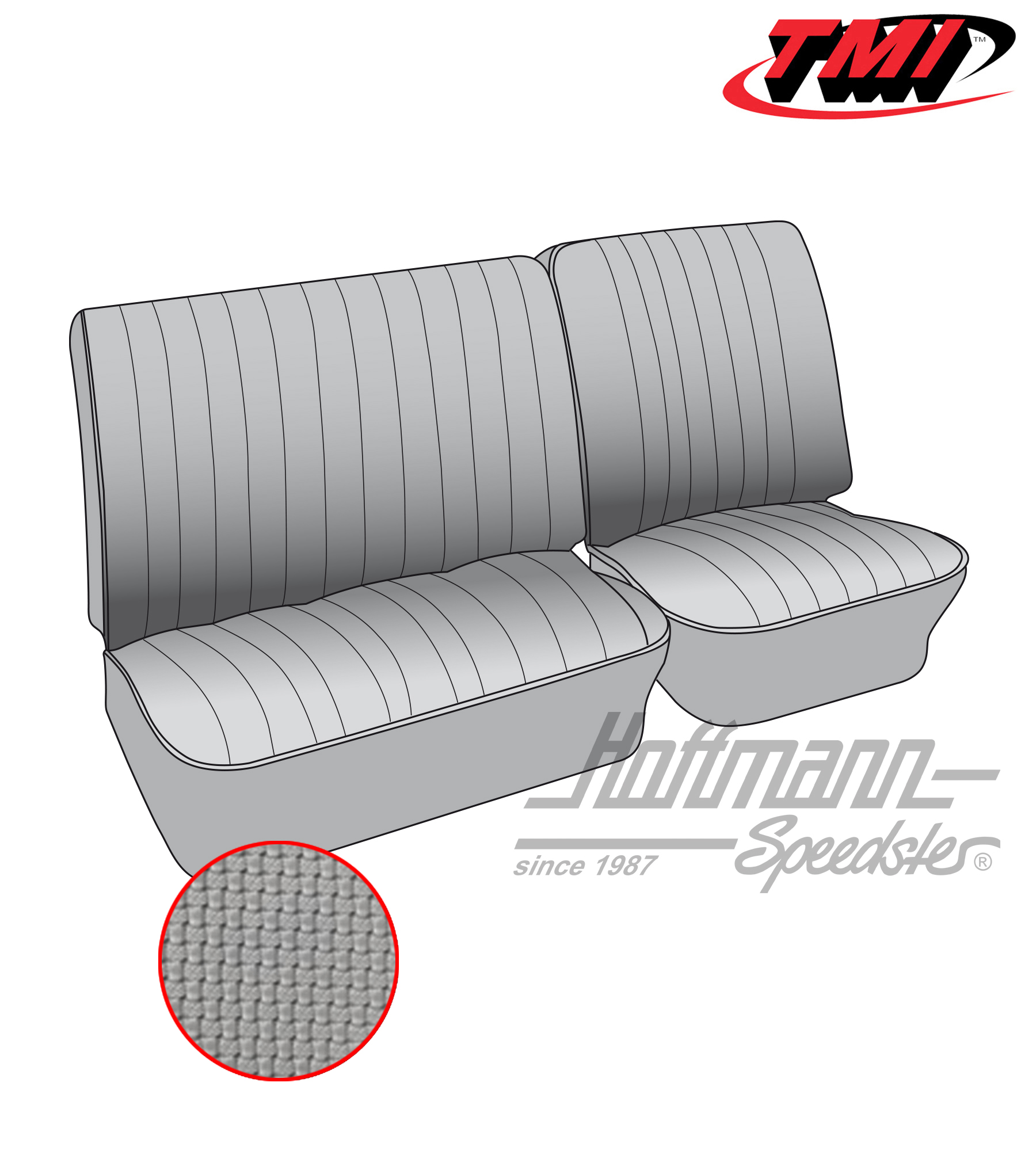 Fundas de asiento, banco delantero, 73-76, gris | 43-2117-06 | 098-0633-35