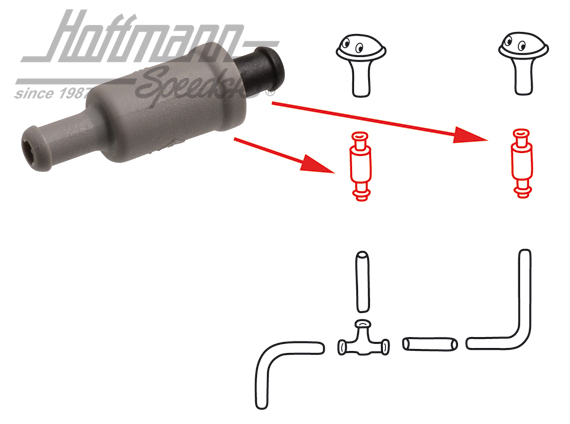 Válvula de retención, dispositivo limpiaparabrisas | 914 628 215 00 | 580-1334