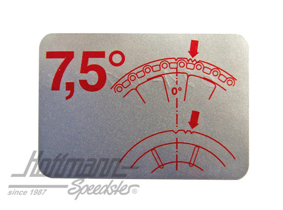 Pegatina "Zündzeitpunkt 7.5°", Tipo 1 | 111 100 173 A | 021-0199-10