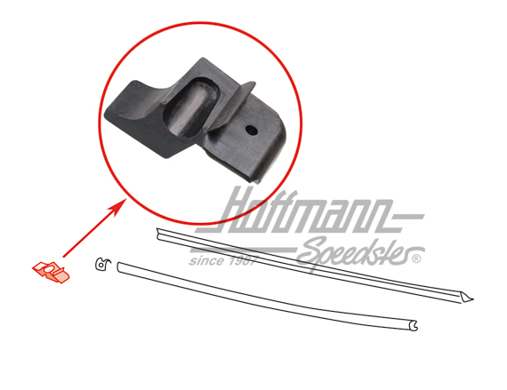 Pieza final junta de ranura de la puerta, posterior, derecha | 141 837 498 B | 060-0480-02