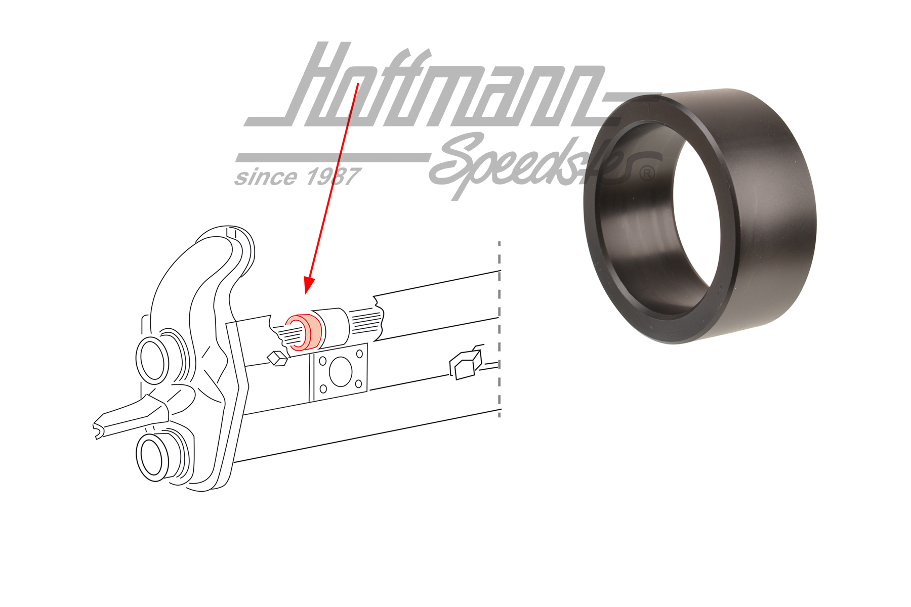 Casquillo, eje delantero anterior, Furgoneta T2                                                     