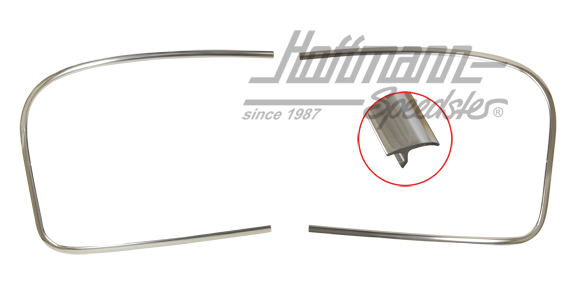 Marco decorativo, aluminio, luneta trasera, Coupé, 66-74 | 143 853 355 A | 060-6022