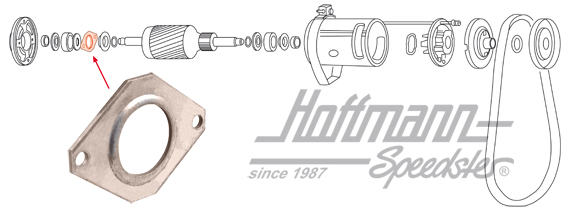 Placa de soporte, anclaje dínamo, 12 voltios | 113 903 543 | 020-1266-36