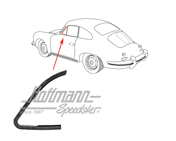Junta de ventanilla pivotante, 356 Coupé, izquierda                                                 