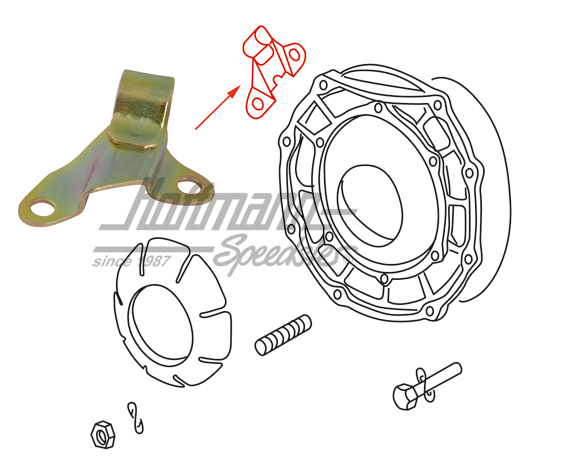 Soporte, guía para cable del embrague, 71-74 | 113 301 165 A | 020-4151-07