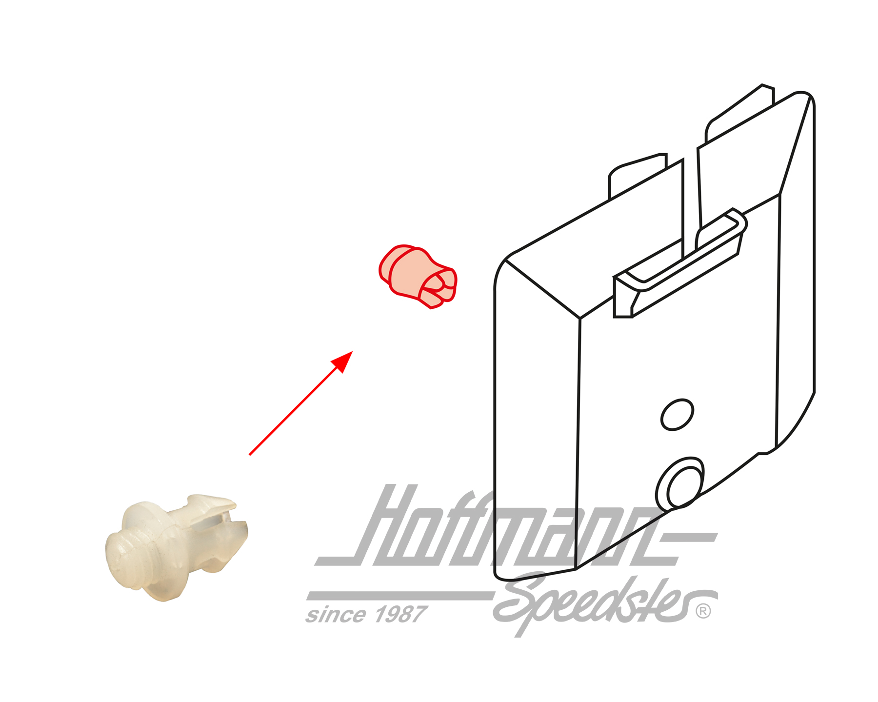 Remache distanciador, embellecedor
, cinturón de seguridad | 171 857 784 | 180-5510-30
