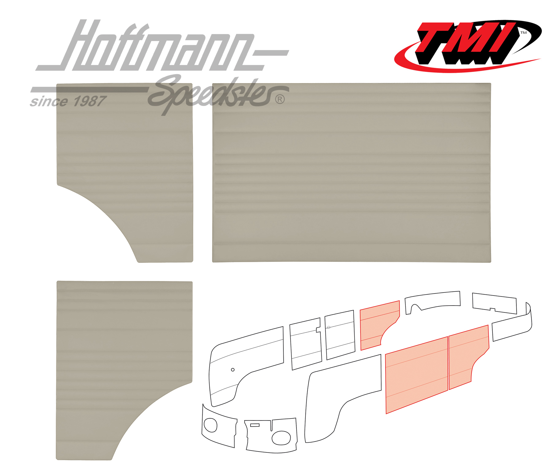 Paneles laterales, centro, 62-67, blanco antiguo | 10-2143-15 | 098-0578-04