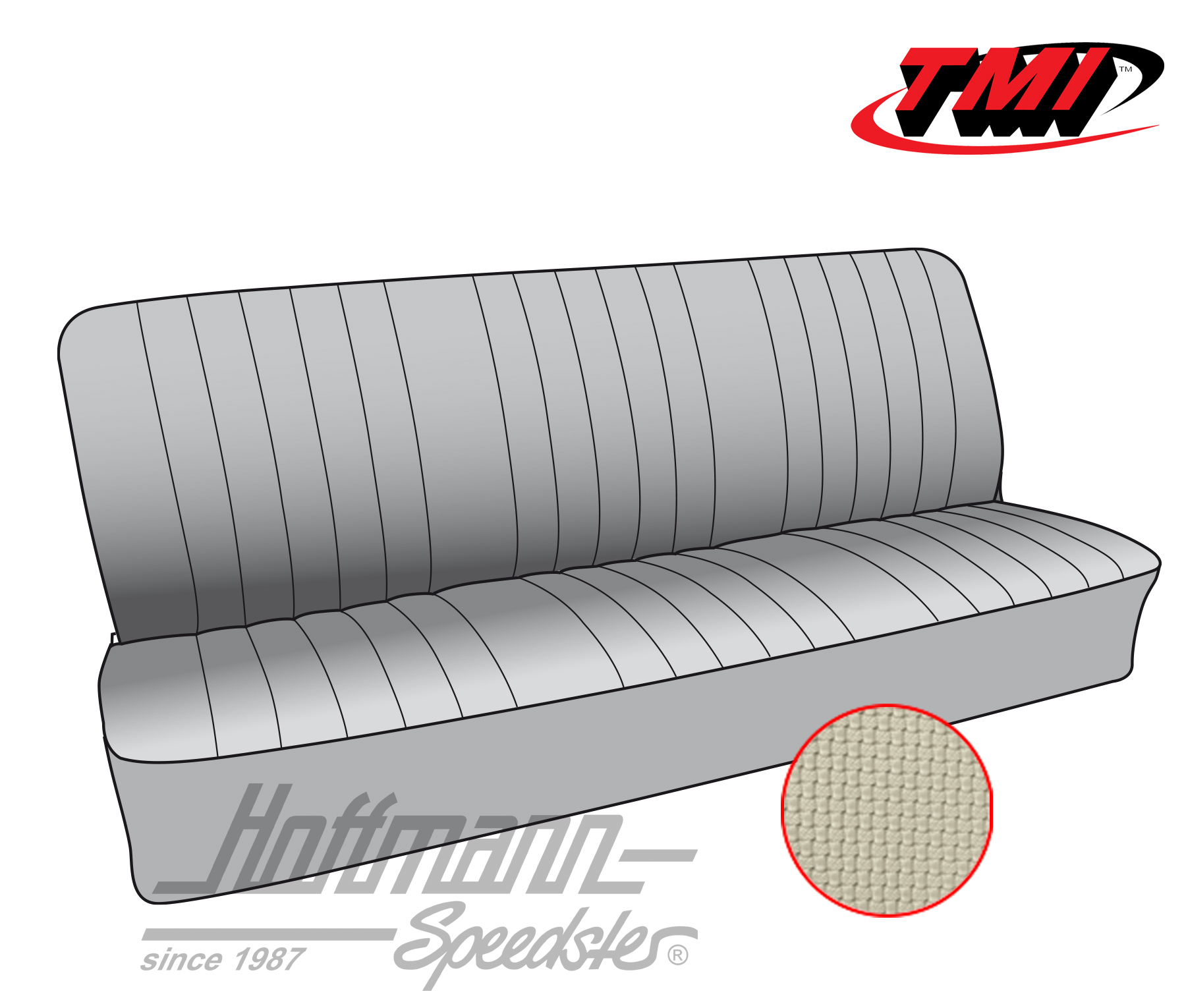 Funda de asiento, Doble Cabina, trasero, 64-73, blanco antiguo | 43-2128-05 | 098-0688-50