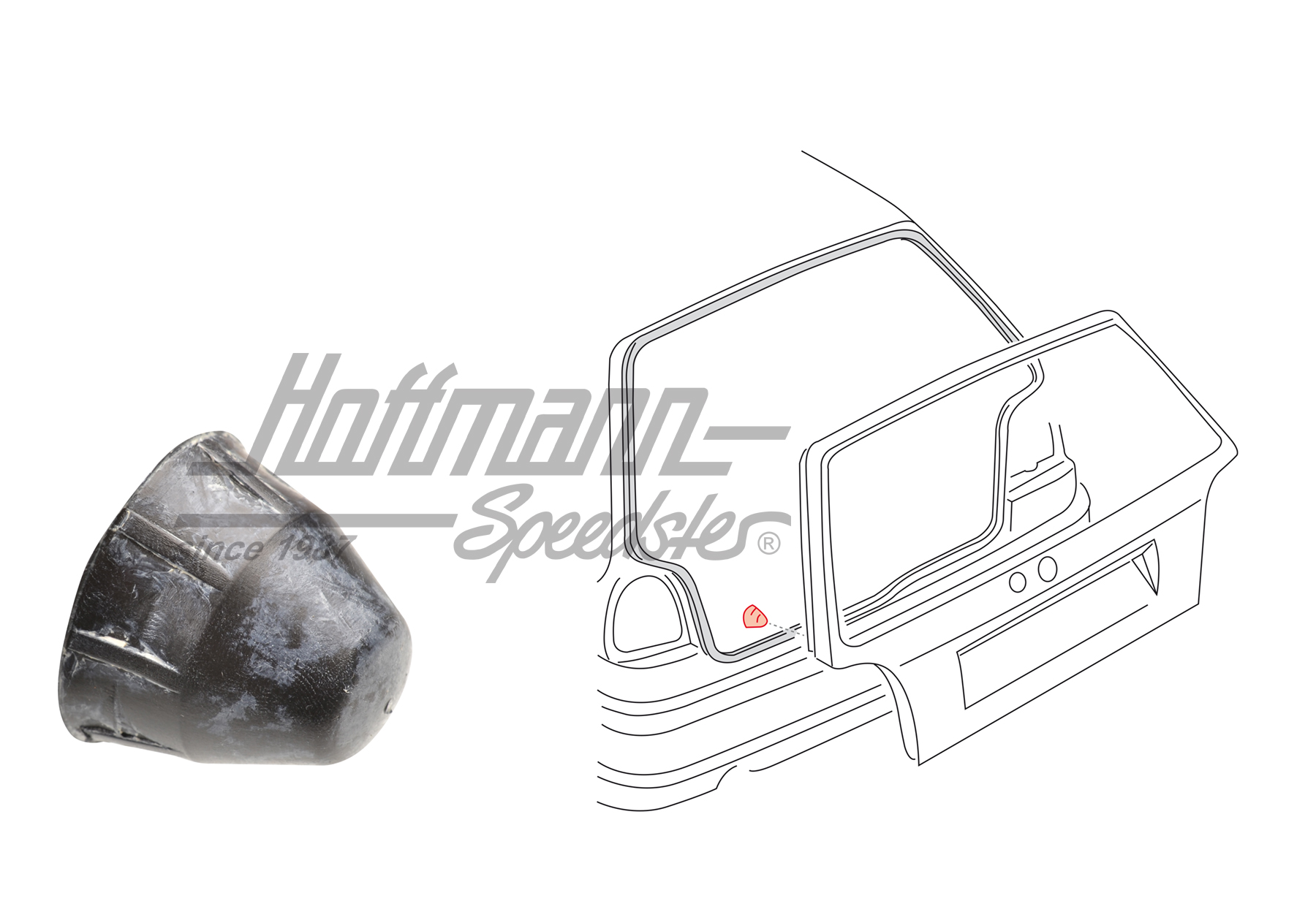 Tope de rebote, portón posterior
, 90-97 | 191 827 499 A | 208-7410