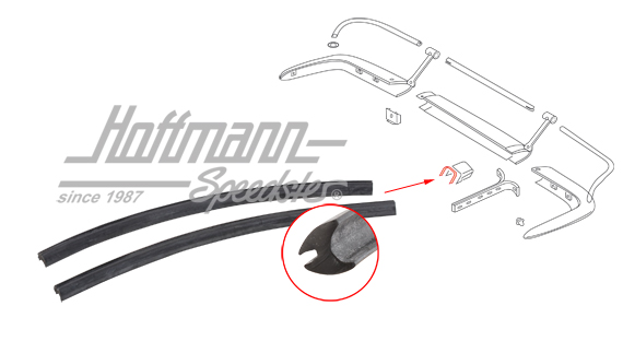 Junta, revestimiento de soporte de parachoques,  -71 | 141 707 251 | 060-0063-20