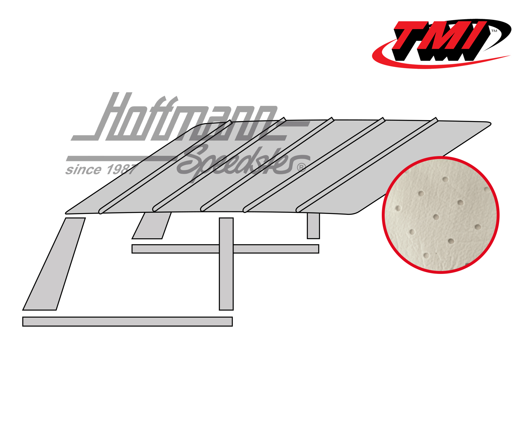 Cielo de techo, Notchback, perforado, blanco antiguo | 20-3415-44 | 069-9710