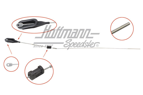 Cable de freno de mano
, Furgneta T3, al frente | 251 711 471 D | 325-4000