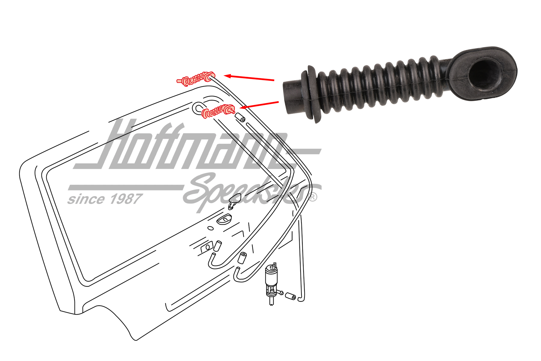 Boquilla, guía cables, portón trasero

 | 191 971 840 | 208-7310