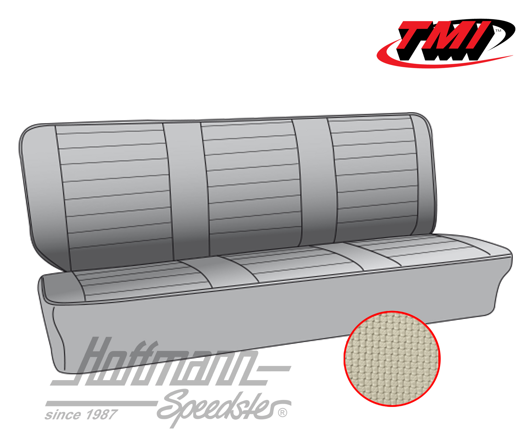 Fundas de asientos, banco de asiento trasero, 73-79, blanco antiguo | 43-2124-05 | 098-0675-50
