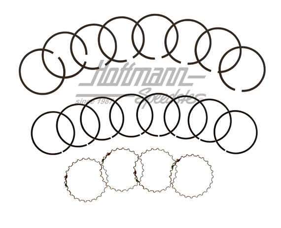 Aros de pistón 77 mm, 1200/1300, para 4 pistones | 111 198 157 B | 010-0524-02