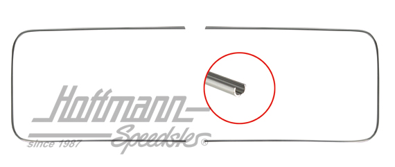 Marco decorativo de aluminio, parabrisas, Cabriolet, 8.57-7.64 | 151 853 305 A | 020-5642