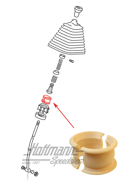 Concha de cojinete, palanca de cambio, 79-92 | 823 711 255 | 315-1600