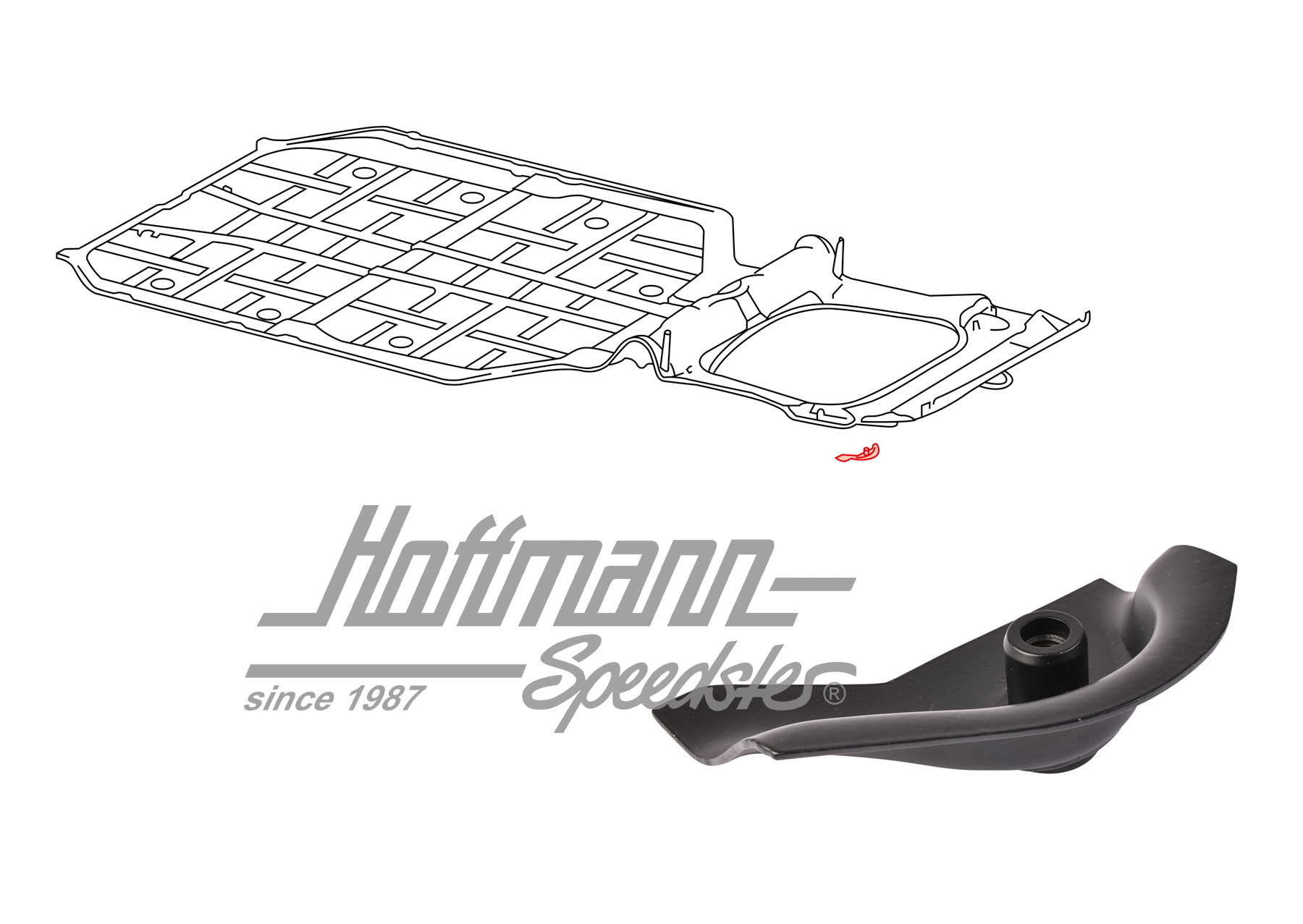 Refuerzo, panel del suelo, delantero, derecho | 901 501 408 22 | 590-0156-02