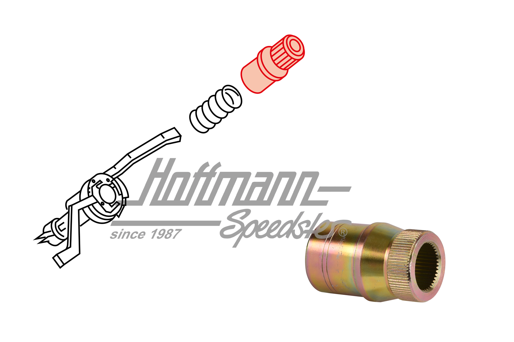 Adaptador, tubo de dirección/volante, 45mm | 191 419 514 | 140-5530-20