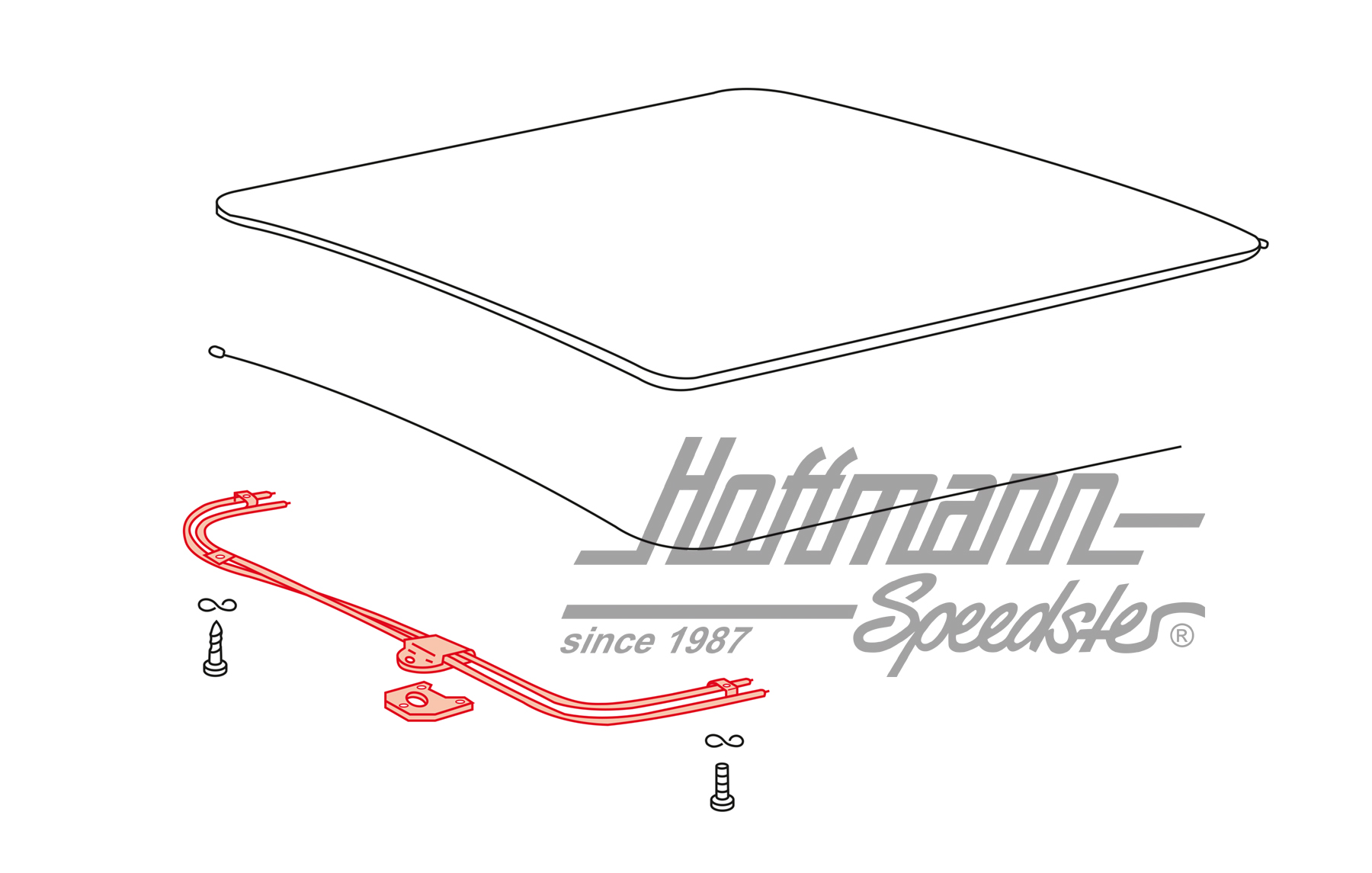 Guía, tracción de cables de techo corredizo, Furgoneta T3                                           