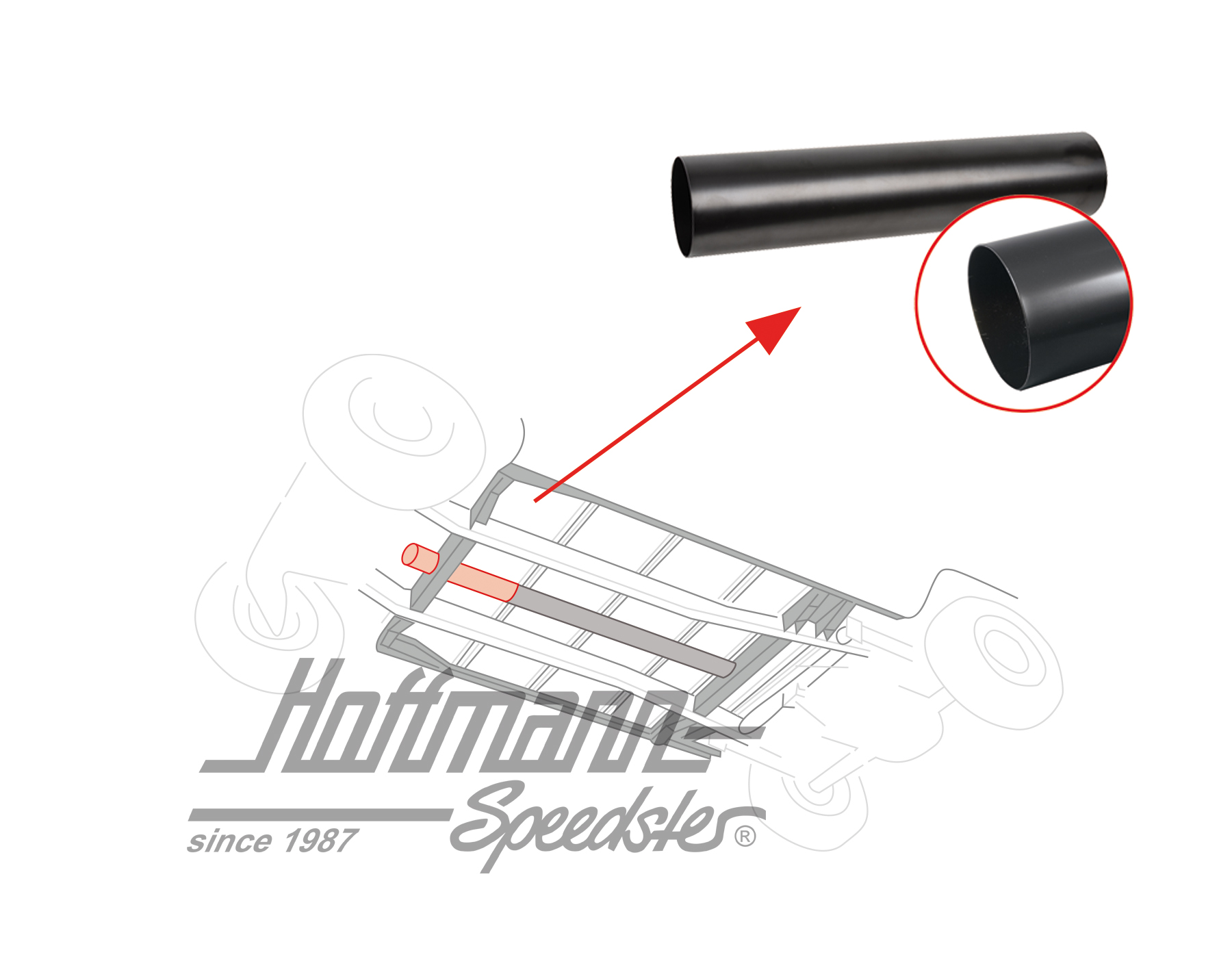 Tubuladura, anterior, 333 mm, 3.55-7.72 | 211 255 791 | 095-0600-10