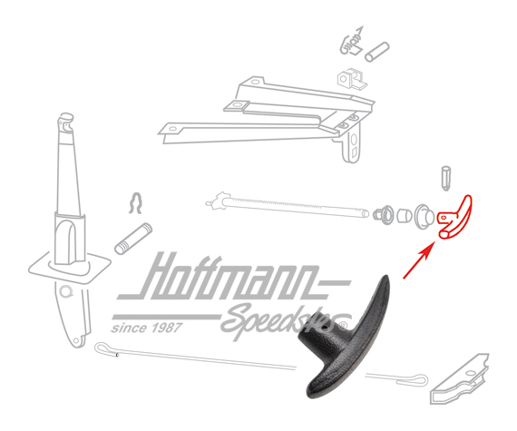 Mango de palanca del freno de mano, Furgoneta T2, 67-79, de serie | 211 711 421-1 | 098-0202-03