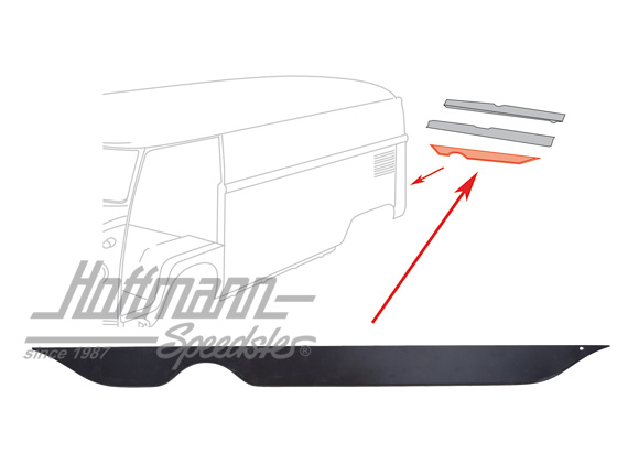 Chapa de remate, posterior, inferior | 211 813 175 AB | 095-0525