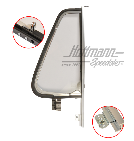 Ventanilla giratoria, compl. Furgoneta T2, cromada, izqda.                                          