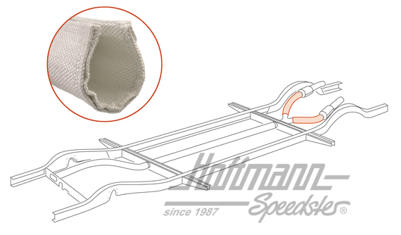 Aislamiento, tubo de calefacción, posterior, Furgoneta T1/T2 | 211 255 725 E | 087-3006