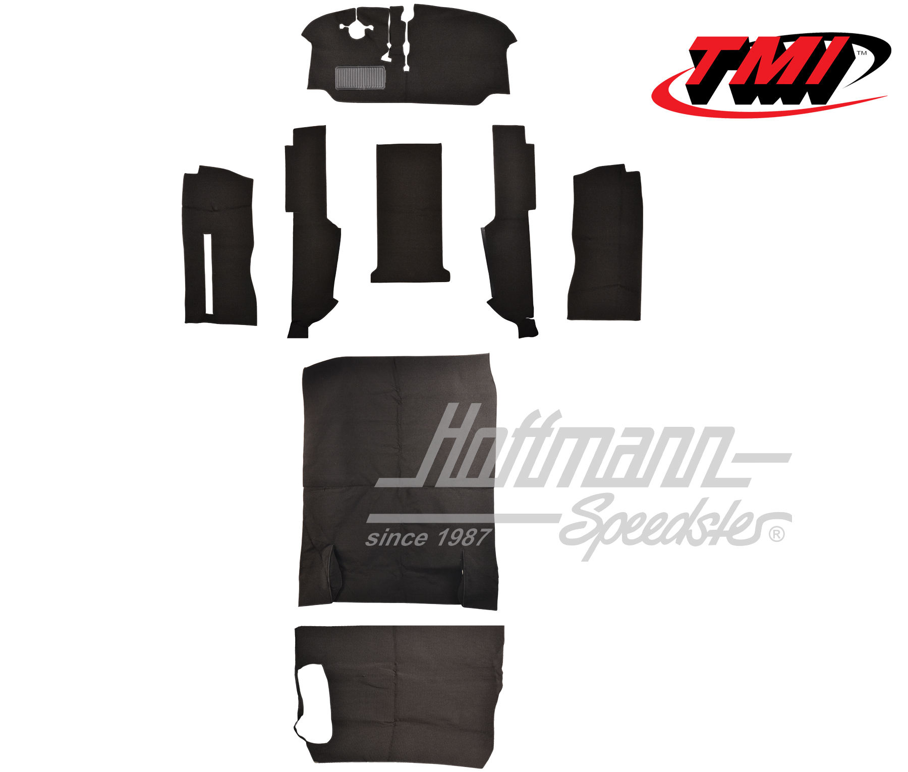 Juego de alfombrillas, Furgoneta T2, 8.72-, negro | 34-F2106-301 | 098-0020