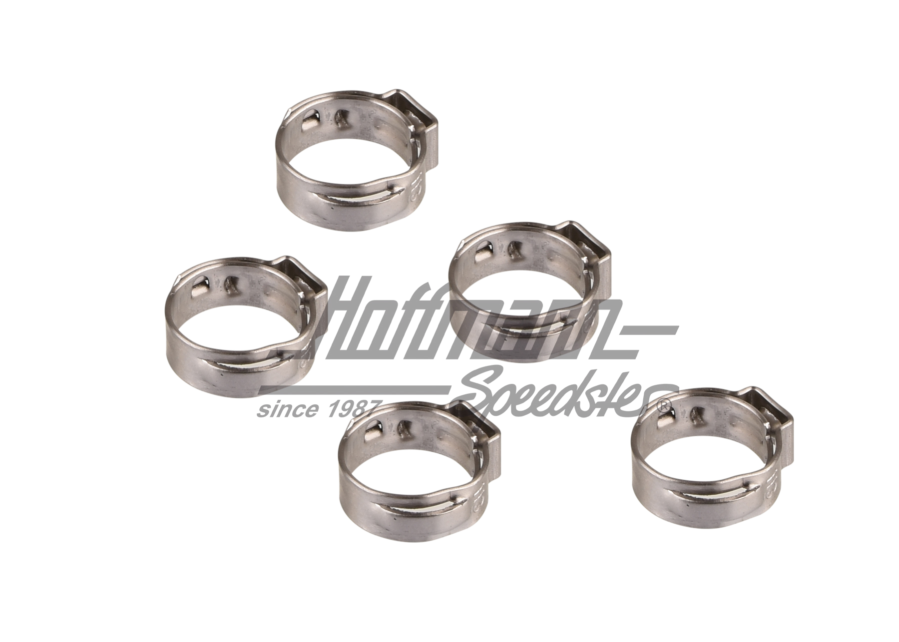 Abrazaderas de una oreja, ajustable, 9.6-11.3 mm                                                    