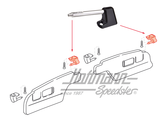 Soporte visera parasol, 911, derecha                                                                