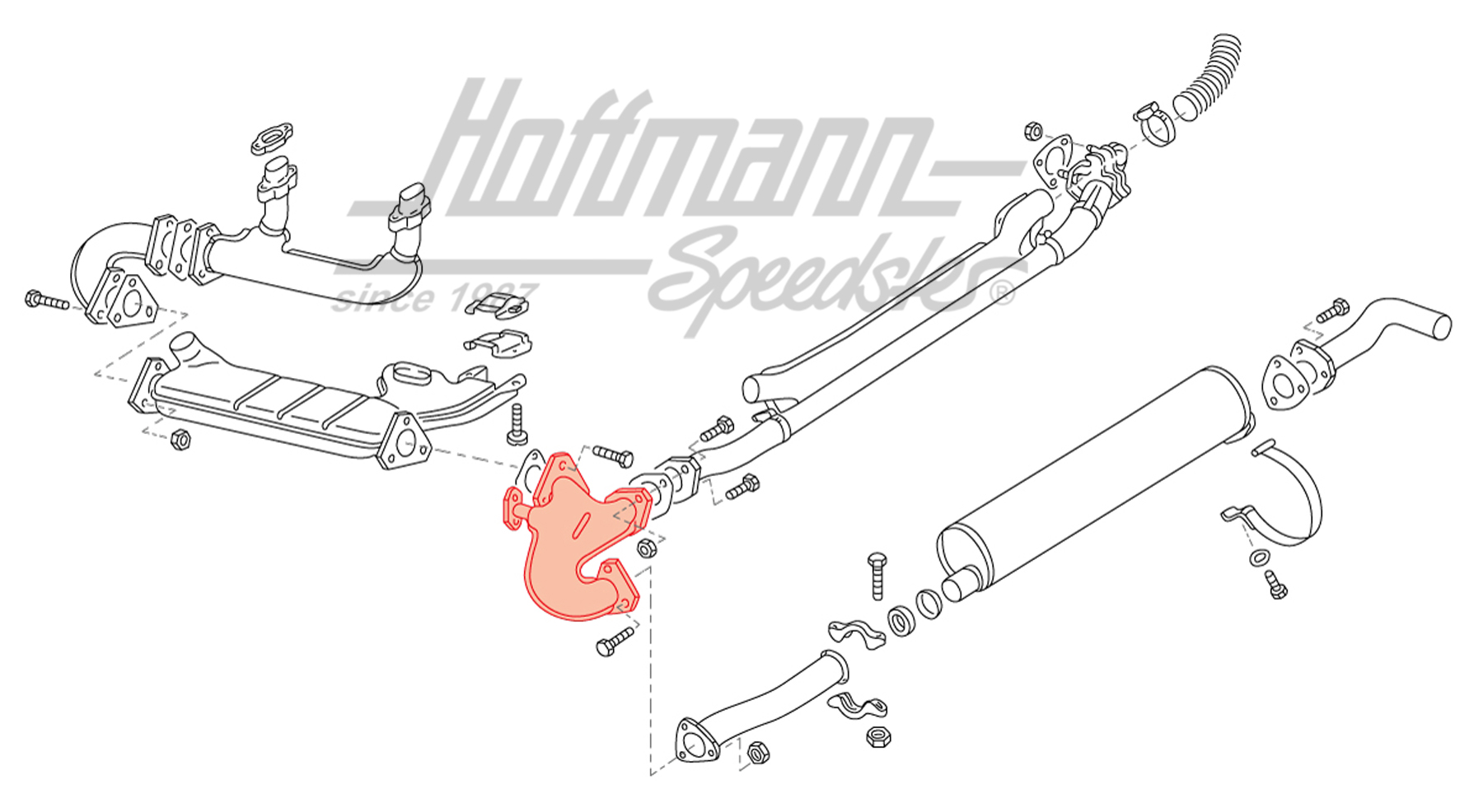 Colector de escape, Furgoneta T2, 2.0  EE.UU.                                                       