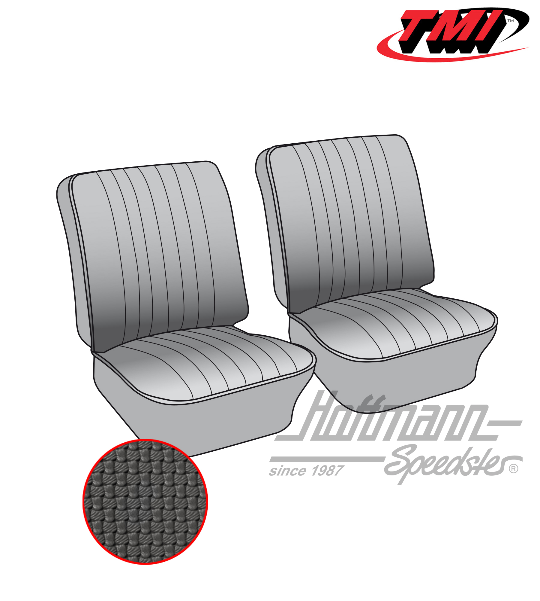 Fundas de asiento, asientos delanteros, 67-73, negra | 43-2114-01 | 098-0620-10