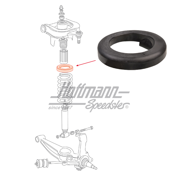 Soporte, arriba, resorte anterior, Furgoneta T3 | 251 411 211 A | 330-3560-40