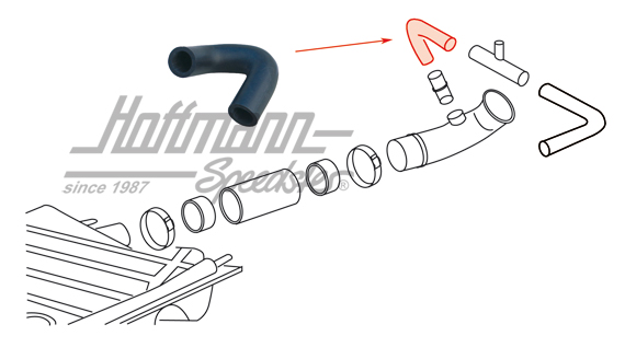 Tubo flexible de respiradero, boquilla a la pieza en T | 133 201 179 | 020-5008-10