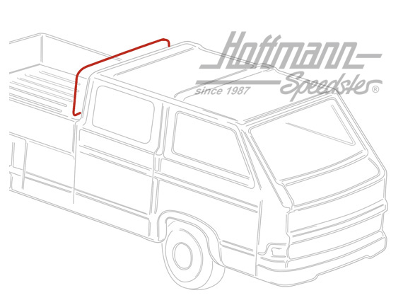 Junta de luneta trasera, Furgoneta T3, Pick up + Doble cabina | 245 845 521 | 350-5715