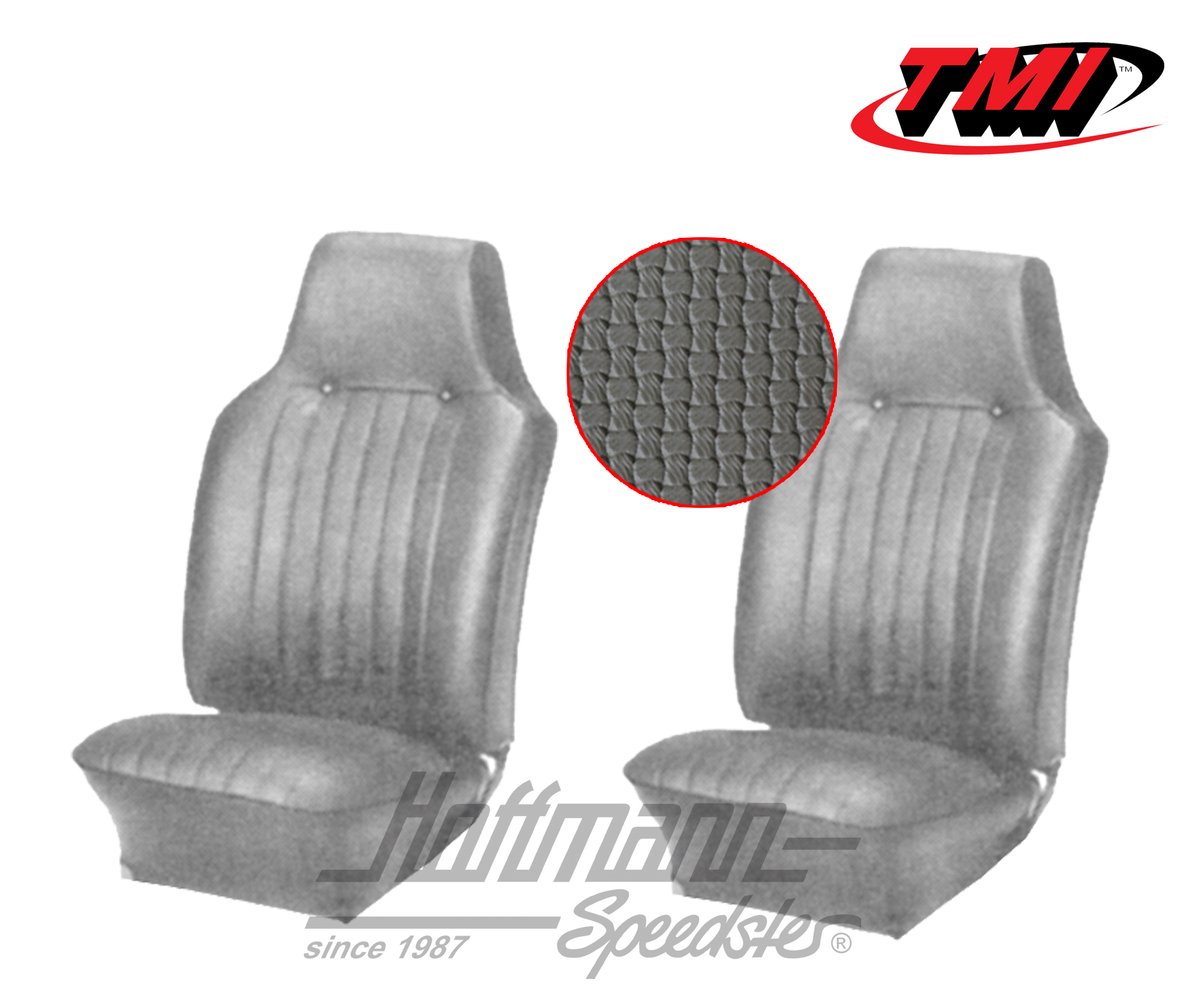 Fundas de asientos, Karmann Ghia, delanteros, 67-68, gris | 43-1505-06 | 066-0071-35