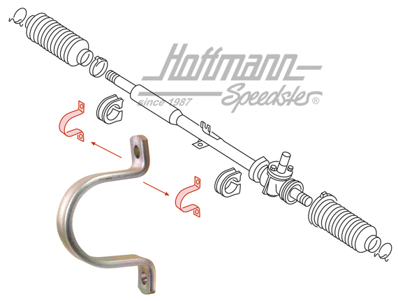 Abrazadera, mecanismo de dirección, Golf 1 | 171 419 875 | 140-5133